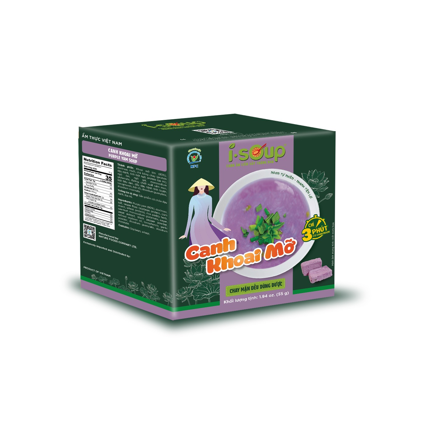 I-Soup Freeze-Dried Instant Purple Yam Soup (Canh Khoai Mỡ )