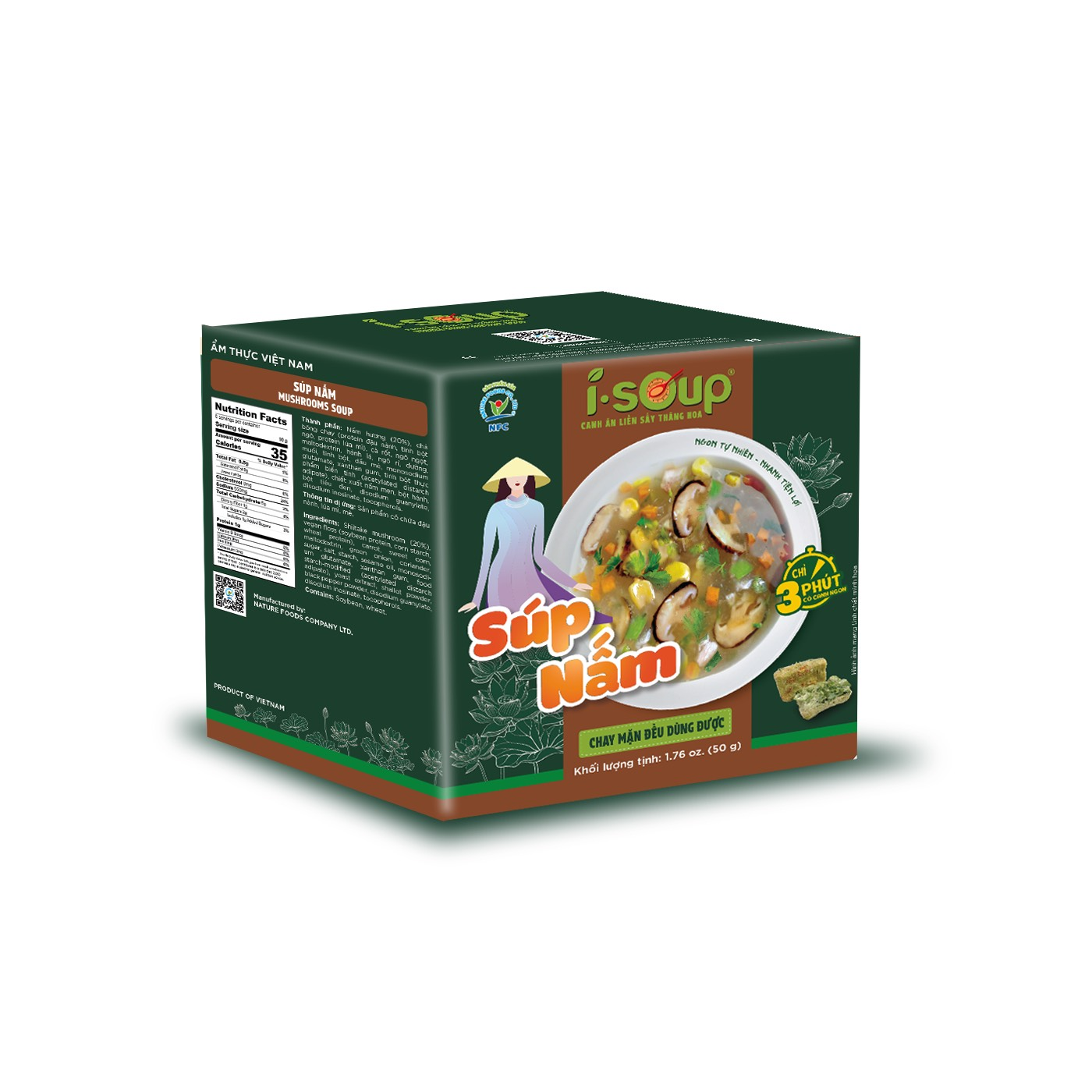 I-Soup Freeze-Dried Instant Mushroom Soup (Súp Nấm)