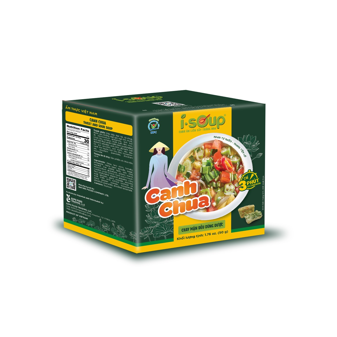 I-Soup Freeze-Dried Instant Sweet and Sour Soup (Canh Chua Ăn Liền)