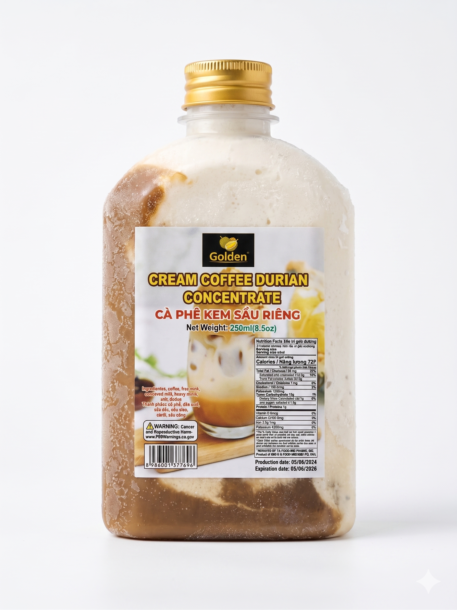 Coffee Durian Concentrate (Cà phê kem sầu  riêng)