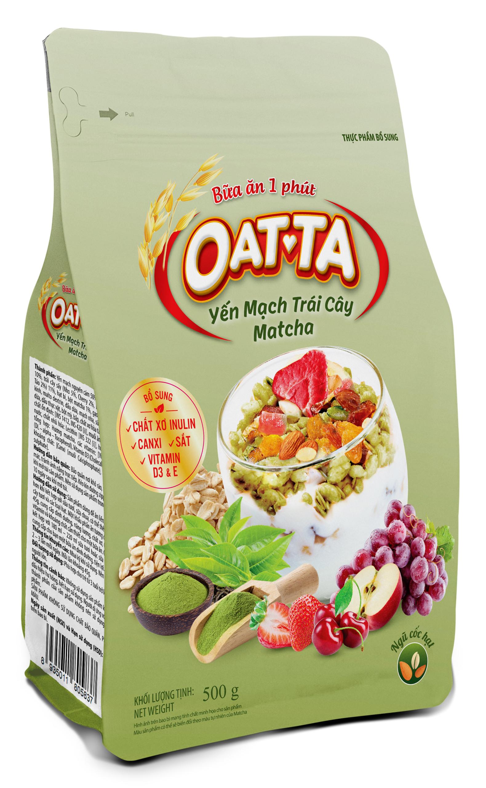 Oatta Fruit Oatmeal – Matcha Flavor