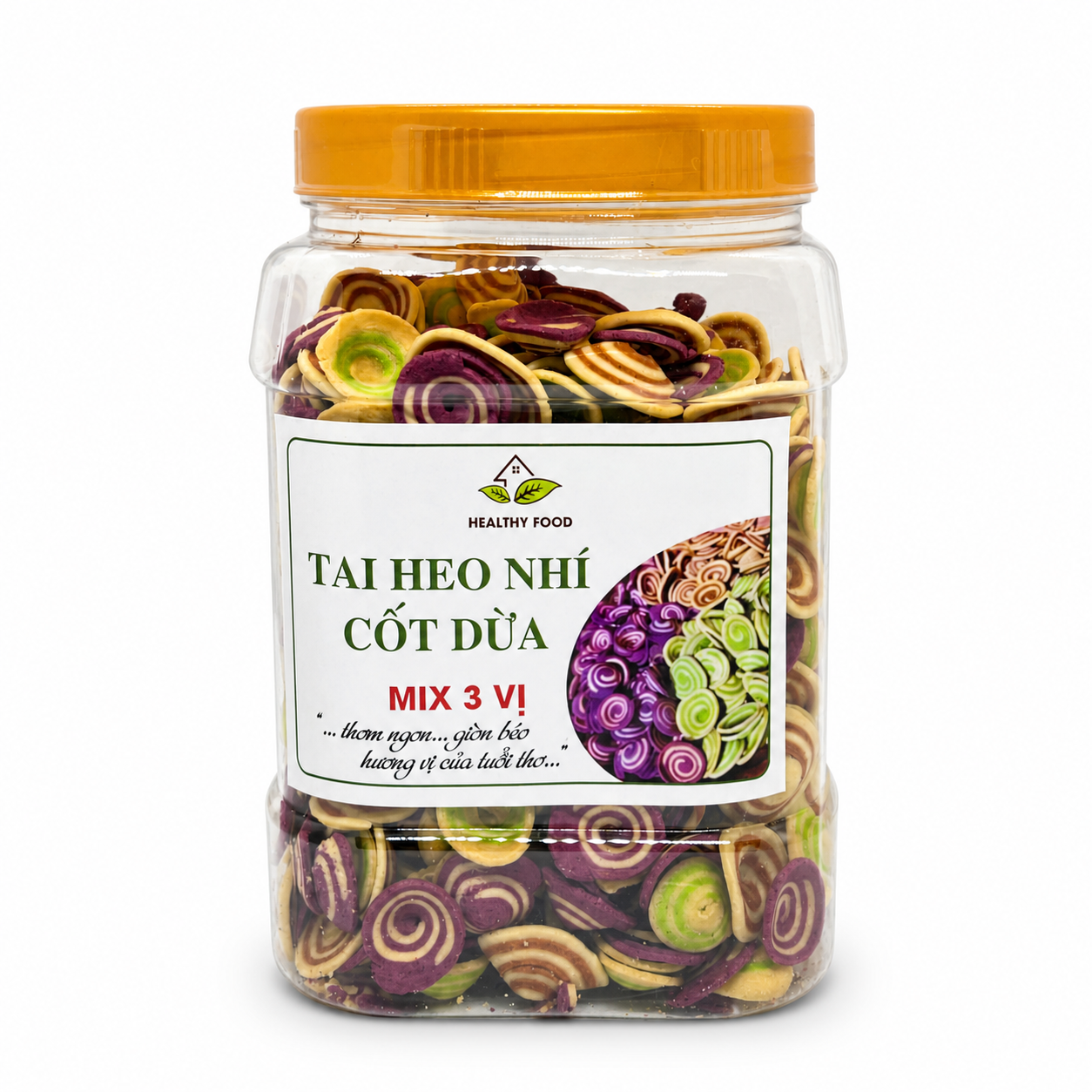 Healthy Food Tai Heo Nhí Cốt Dừa Mix 3 Vị