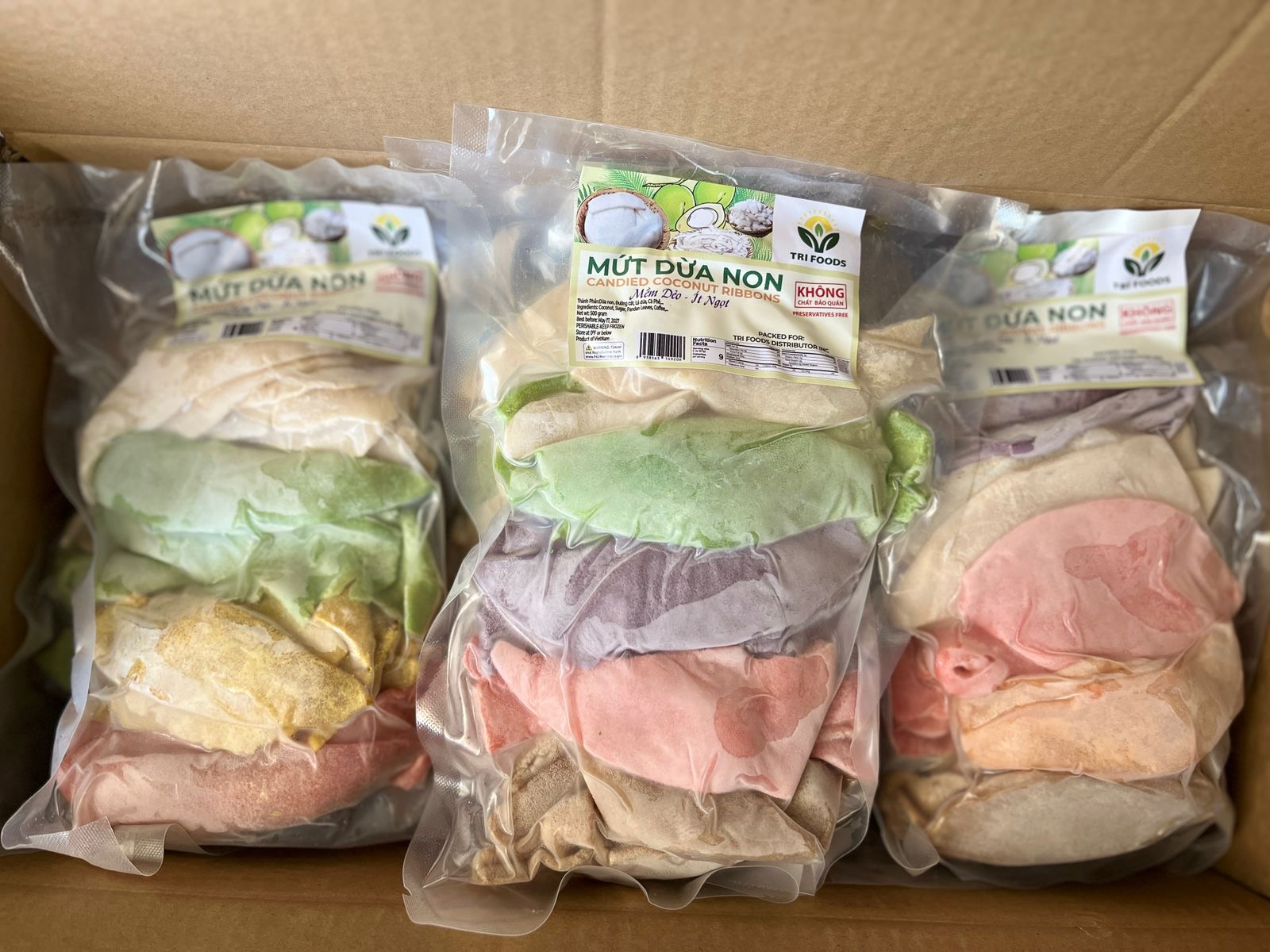Candied Coconut Ribbons (Mứt dừa non)
