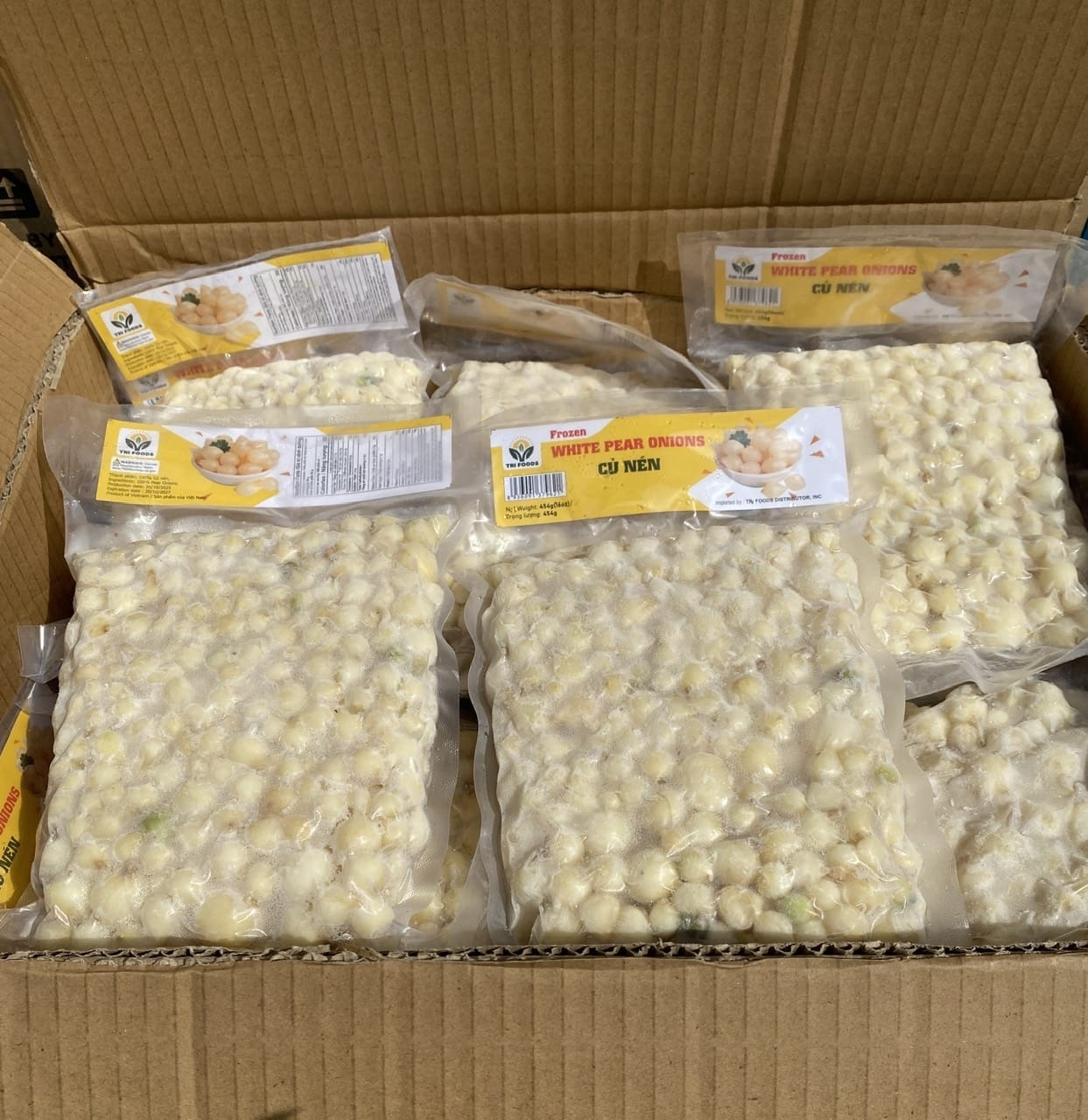 Frozen white pear onions (Củ nén đông lạnh)