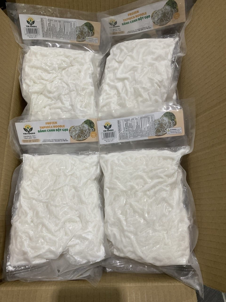Frozen tapioca noodle (Bánh canh bột gạo đông lạnh)