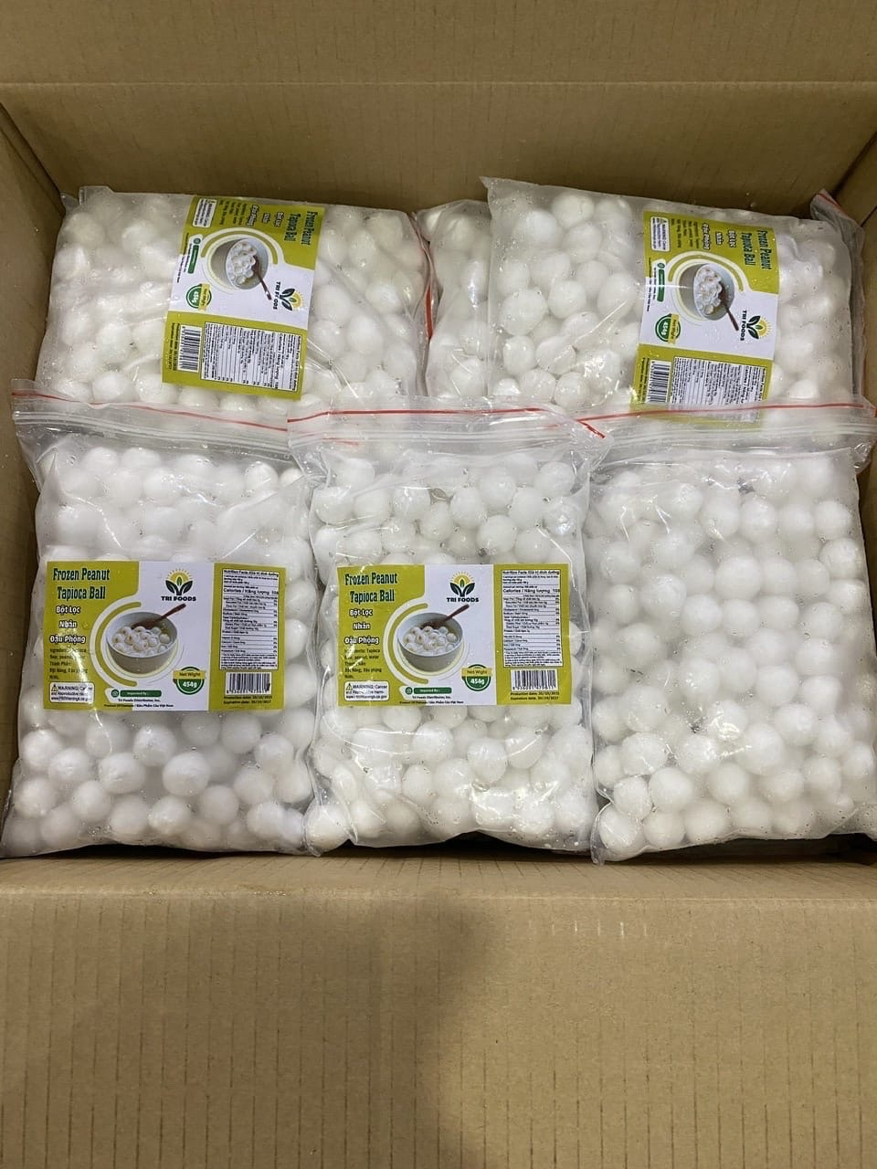 Bột Lọc Nhân Đậu Phộng Tri Foods – Bùi Béo, Dai Ngon (Frozen Peanut Tapioca Ball)